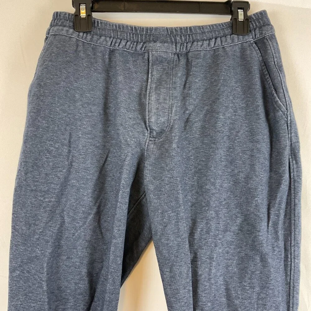 Raffi Men's Pull On Pants L Blue Pockets Tie Waist Straight Leg